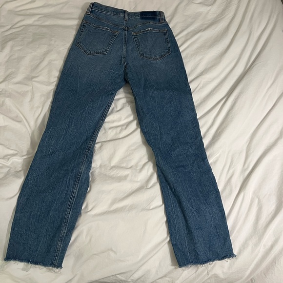 NWOT Abercrombie & Fitch The Ankle Straight Ultra High Rise Jeans Ripped - Picture 6 of 6